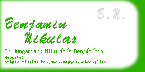 benjamin mikulas business card